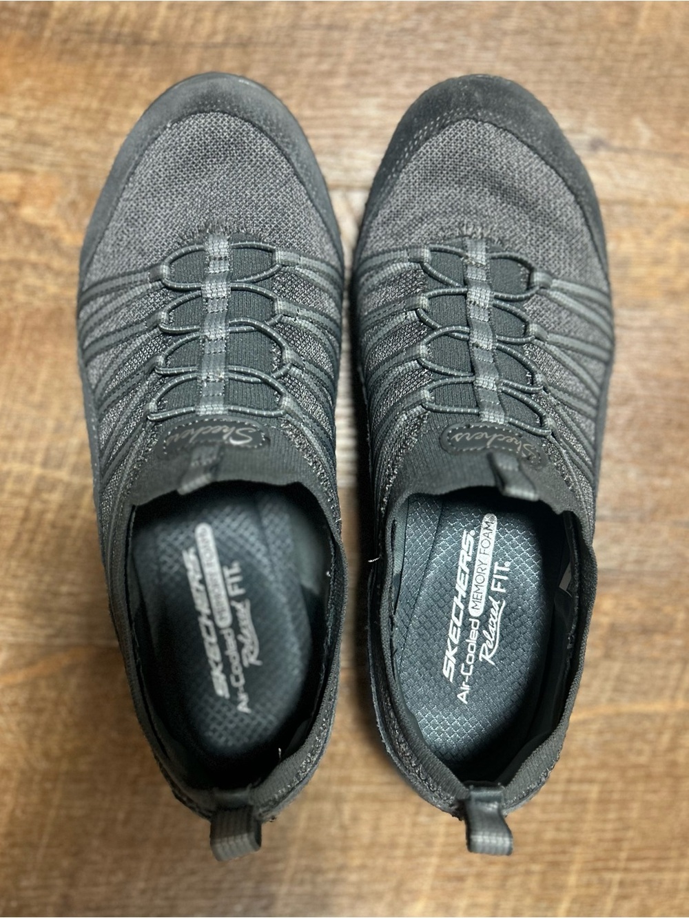 Skechers Women’s Black Slip-On Athletic Shoes - Relaxed Fit